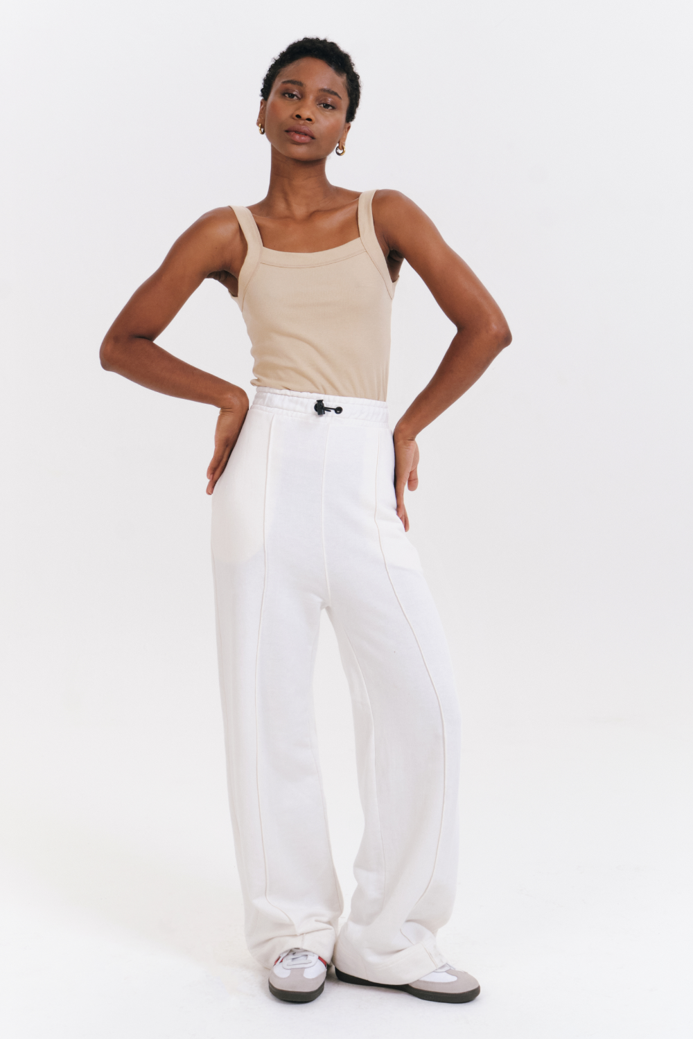 CALÇA MOLETOM WIDE OFF WHITE