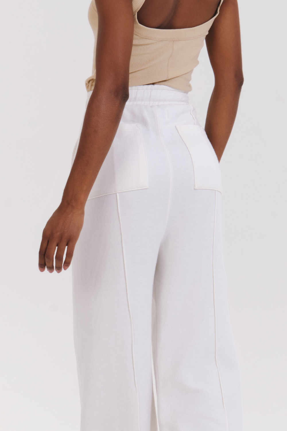CALÇA MOLETOM WIDE OFF WHITE
