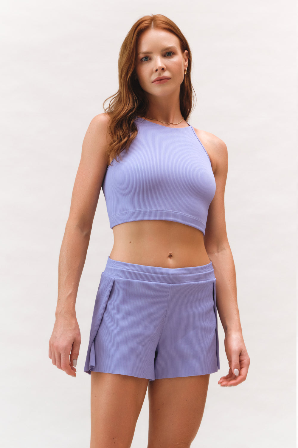 SHORTS RUN PLEATS LAVANDA