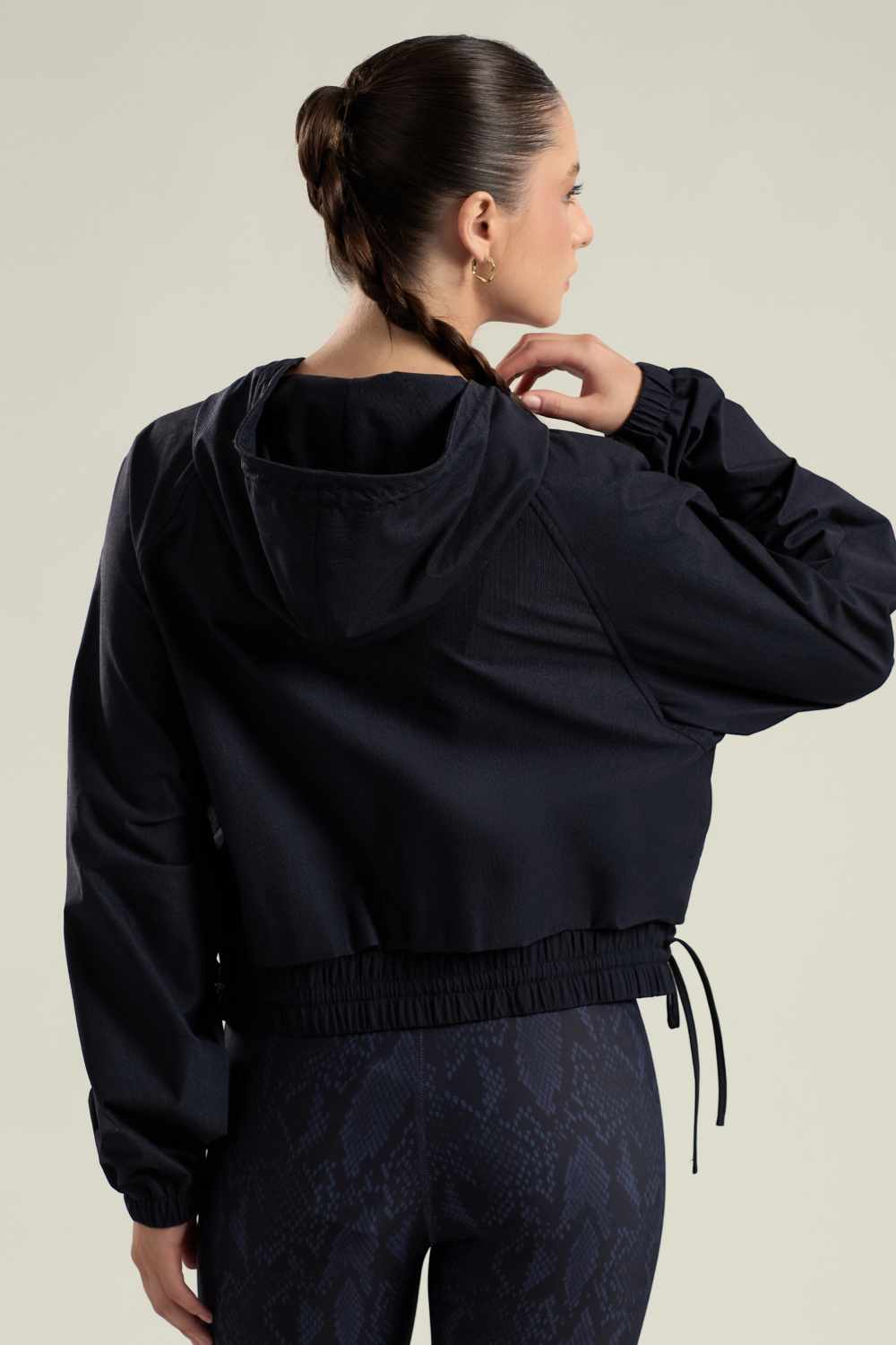 JAQUETA BOMBER OVERLAP AZUL MARINHO