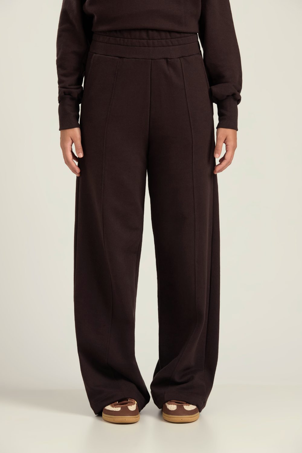 CALÇA MOLETOM WIDE BALANCE COFFEE